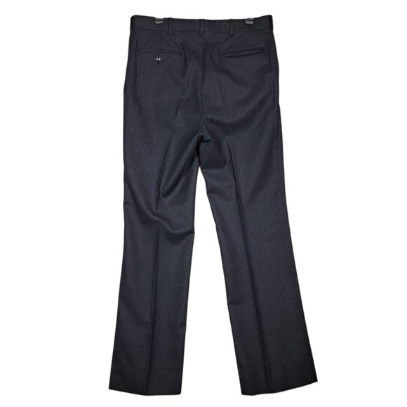 Vintage Kuppenheimer Mens Wool Suit 44R 34X32 Navy Blue Pinstripe 2 Piece USA - Picture 7 of 11